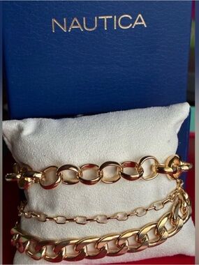 Nautica Gold-Tone Bracelet Trio